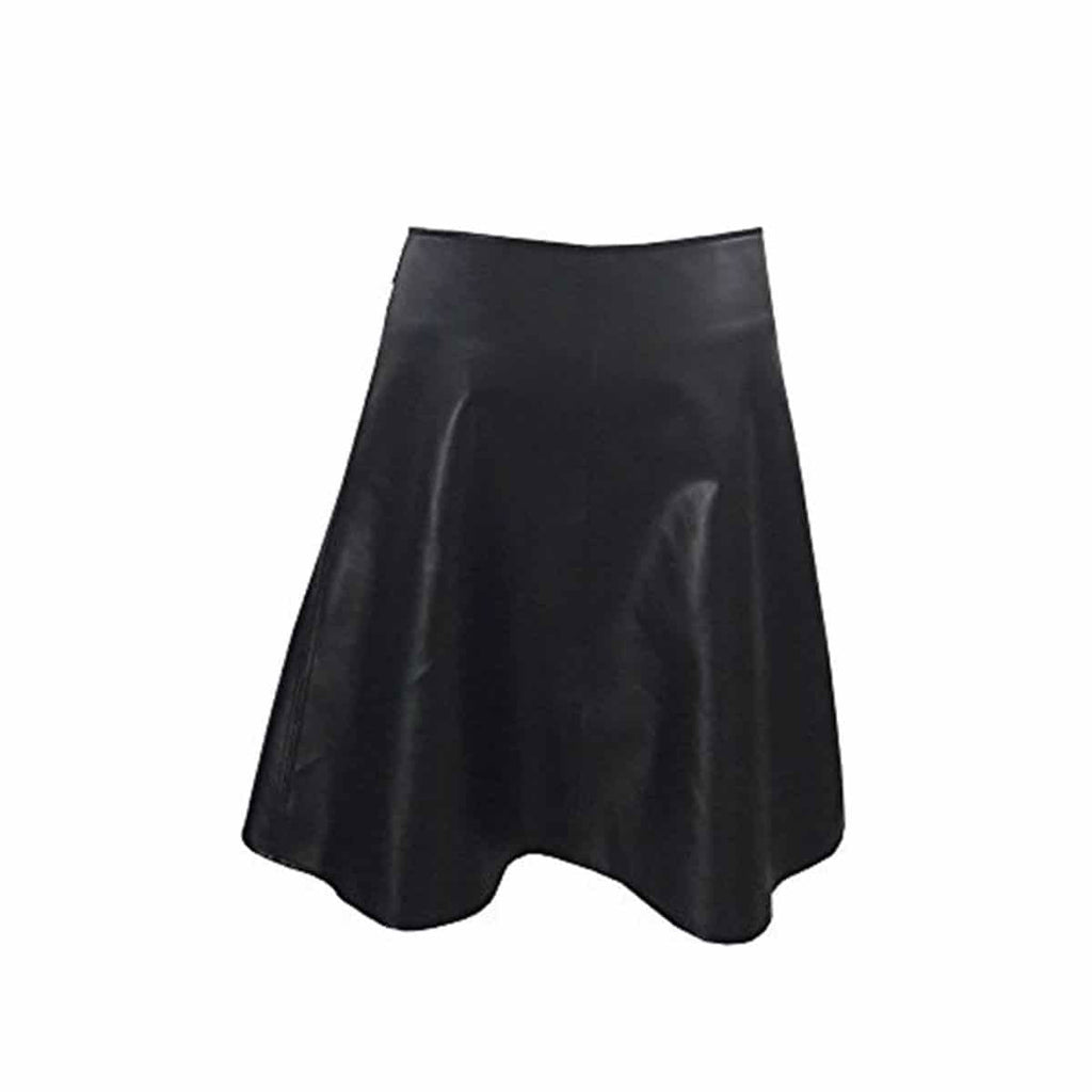 Men's Black Leather A-Line Wrap Kilt, view 4