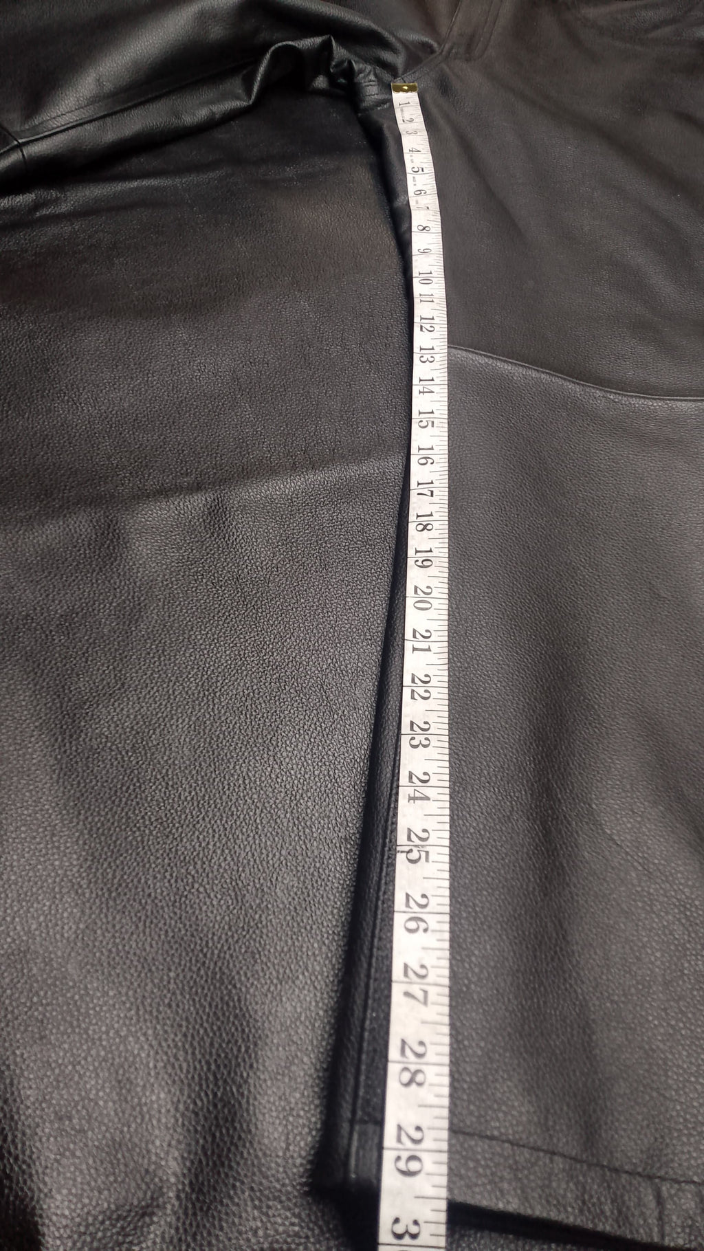 Men's Black Leather Five-Pocket Jeans, view 6