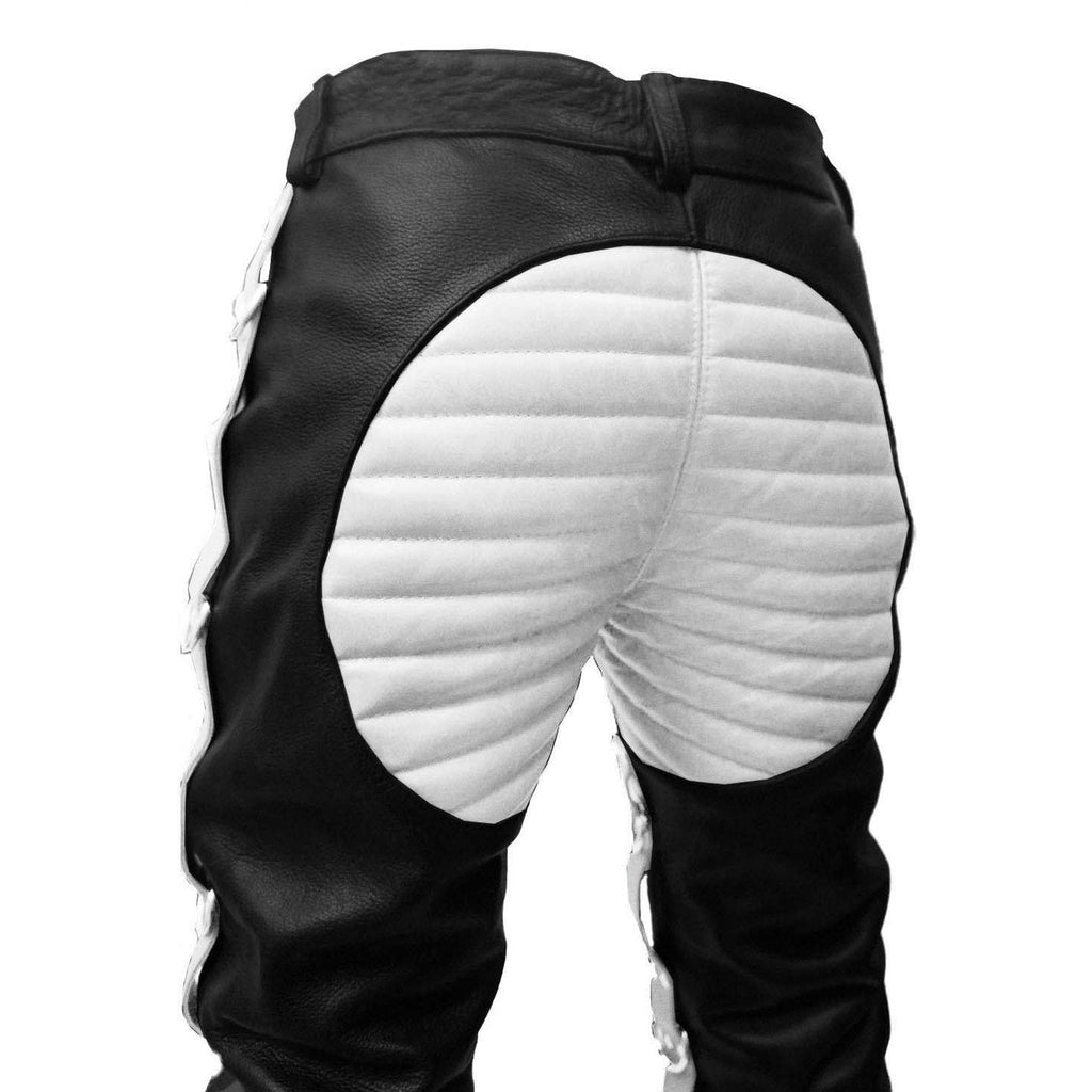Men's Leather Lace-Fly Punk Trousers – D-Rings, view 9