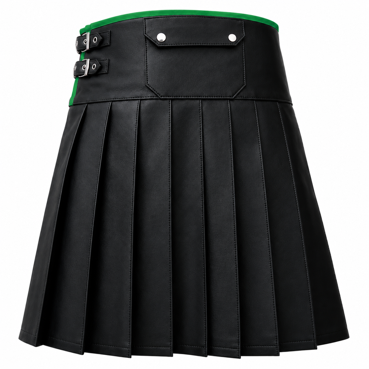 Men's Leather Wrap Kilt with Contrast Piping – 8 Colours, view 18