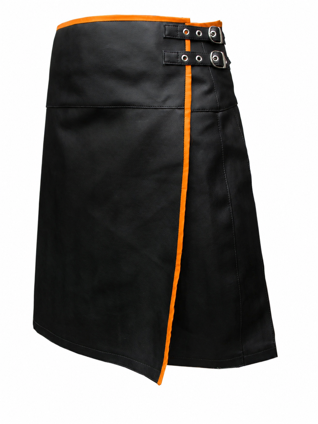 Men's Leather Wrap Kilt with Contrast Piping – 8 Colours, view 22