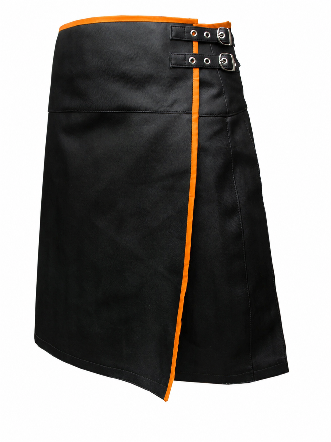 Men's Leather Wrap Kilt with Contrast Piping – 8 Colours, view 22