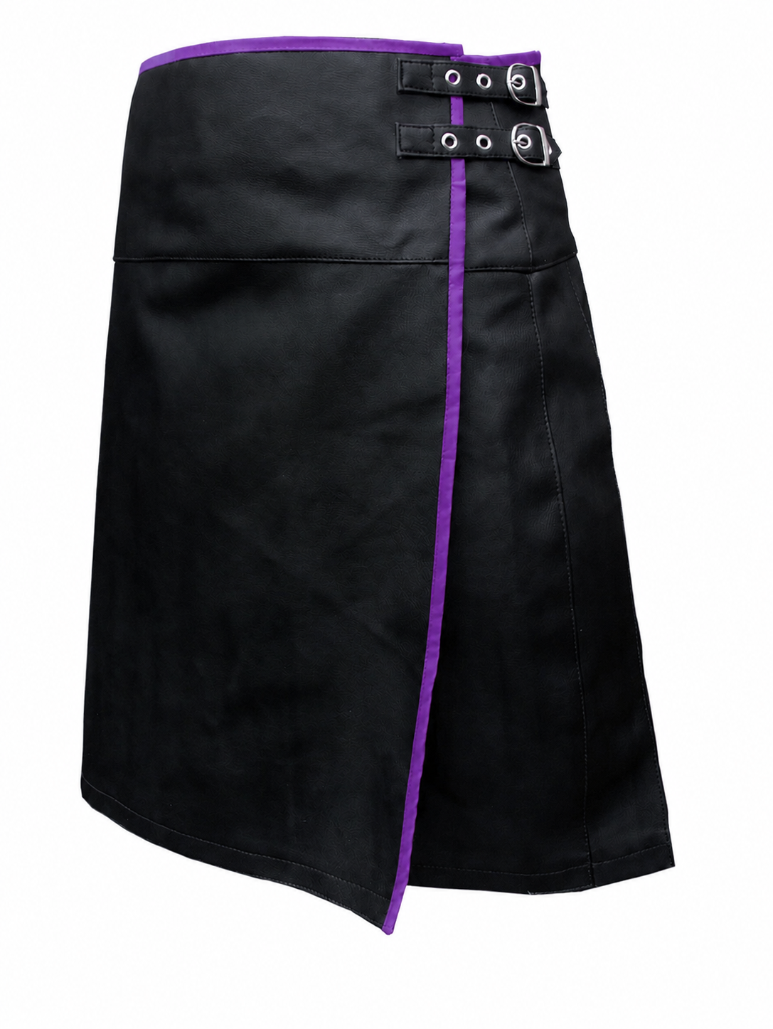Men's Leather Wrap Kilt with Contrast Piping – 8 Colours, view 25