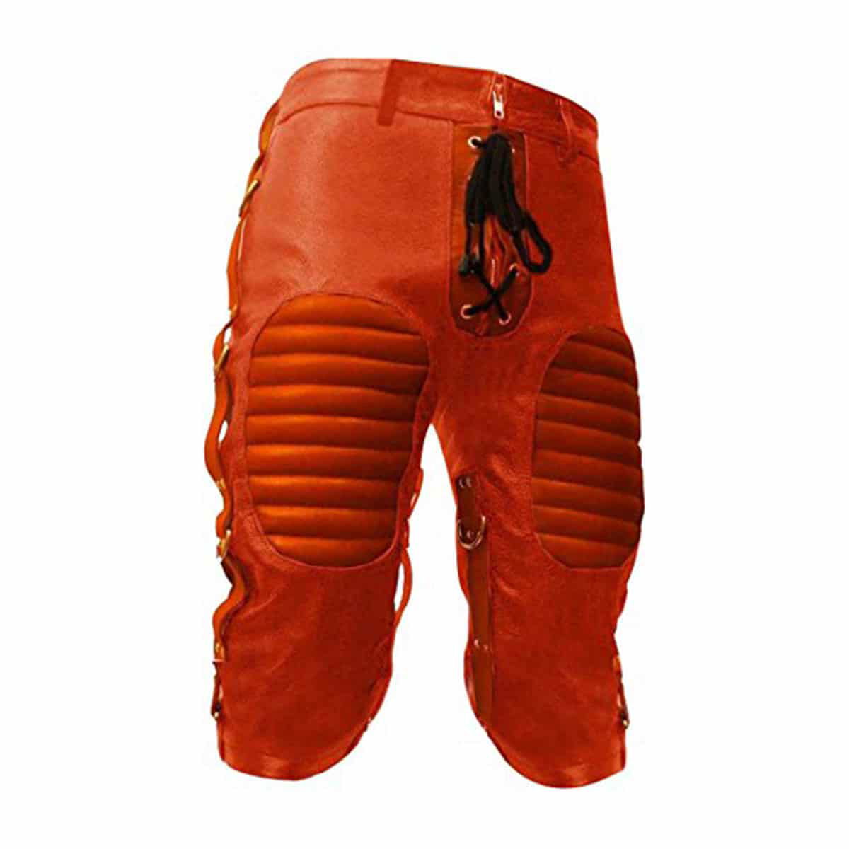 Men's Two-Tone Leather Lace-Up Shorts – 5 Colourways, view 4
